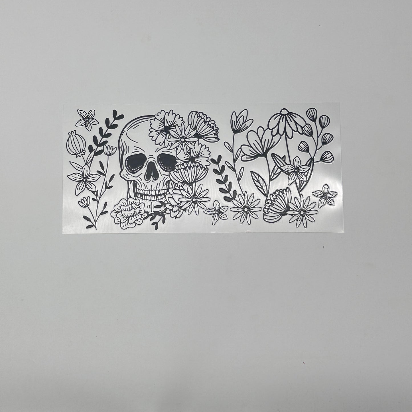 Skull and Flowers