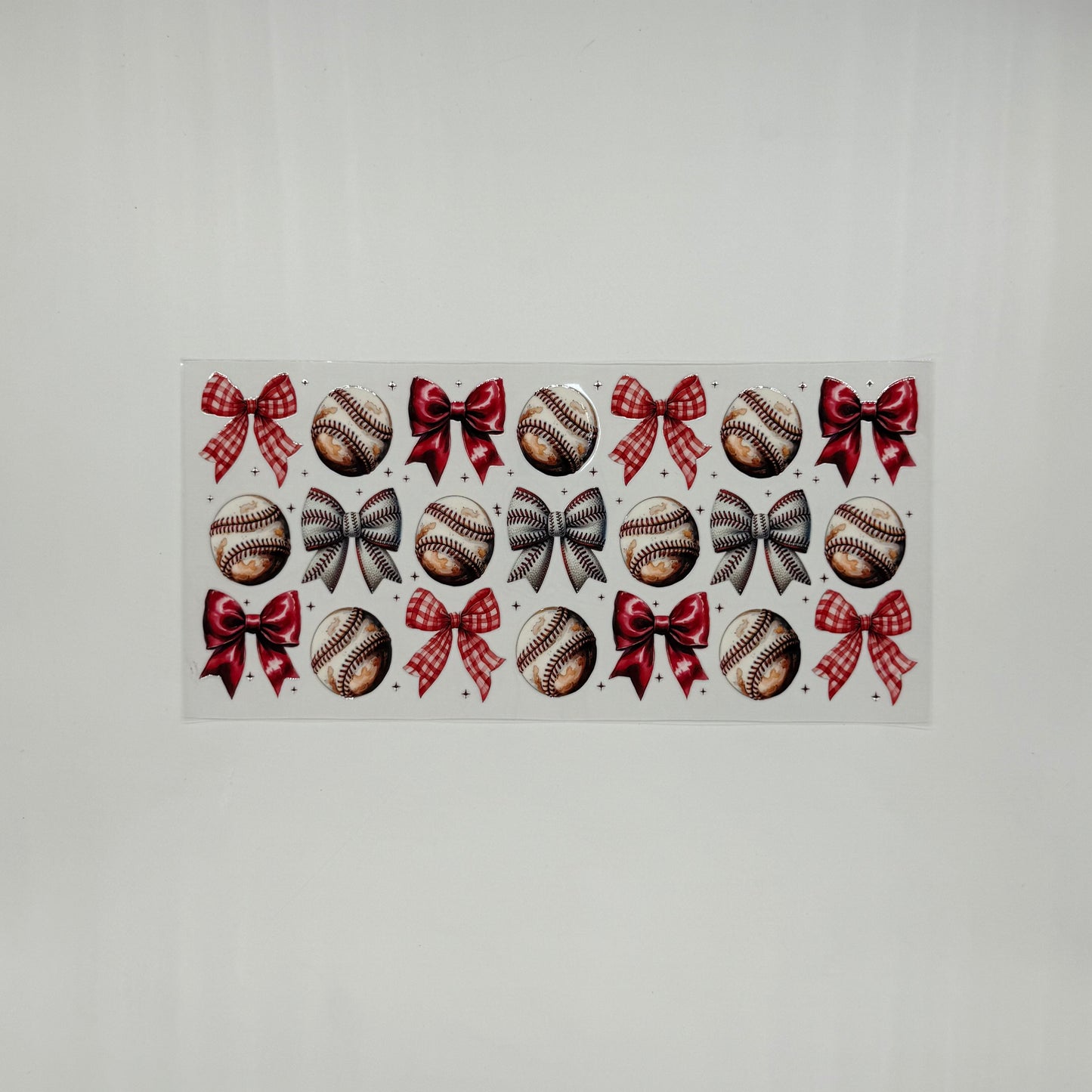 Baseball and Bows Pattern 2