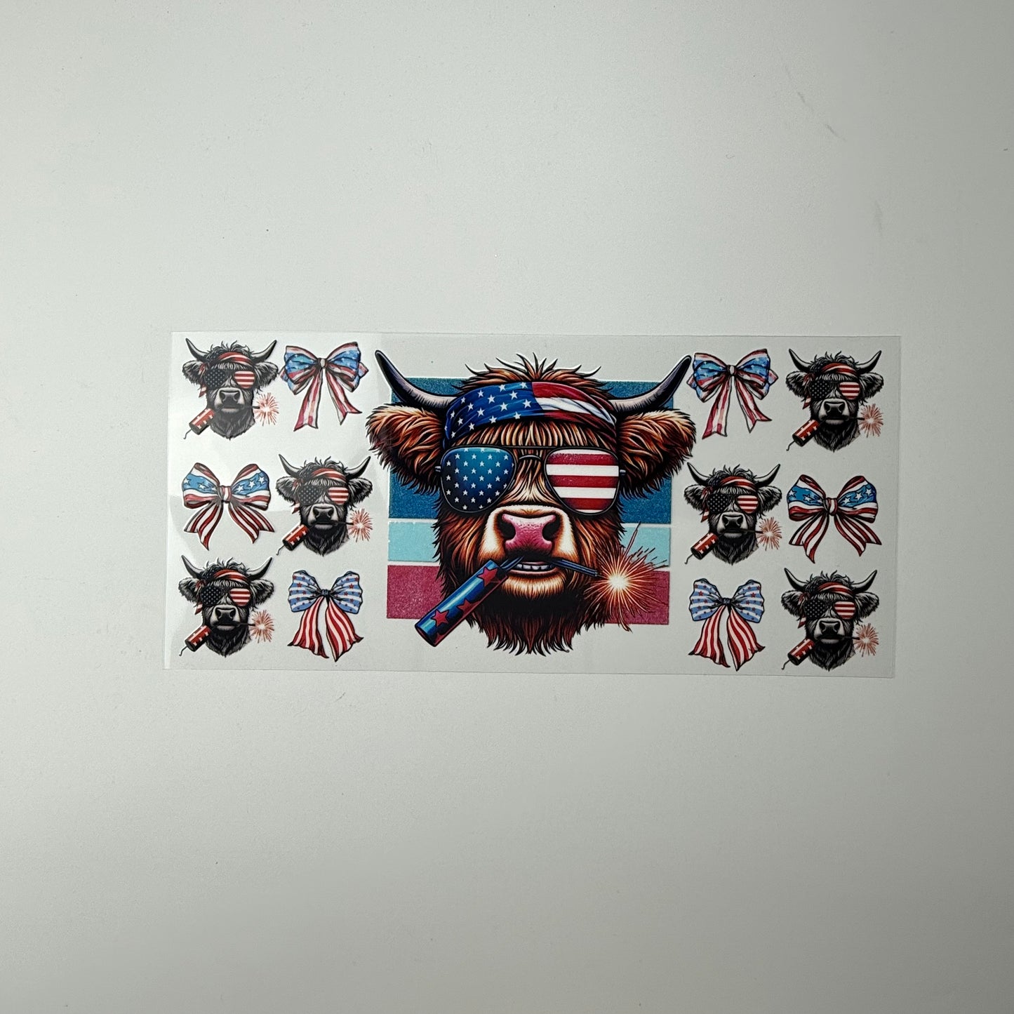 Cow with American Flag Glasses