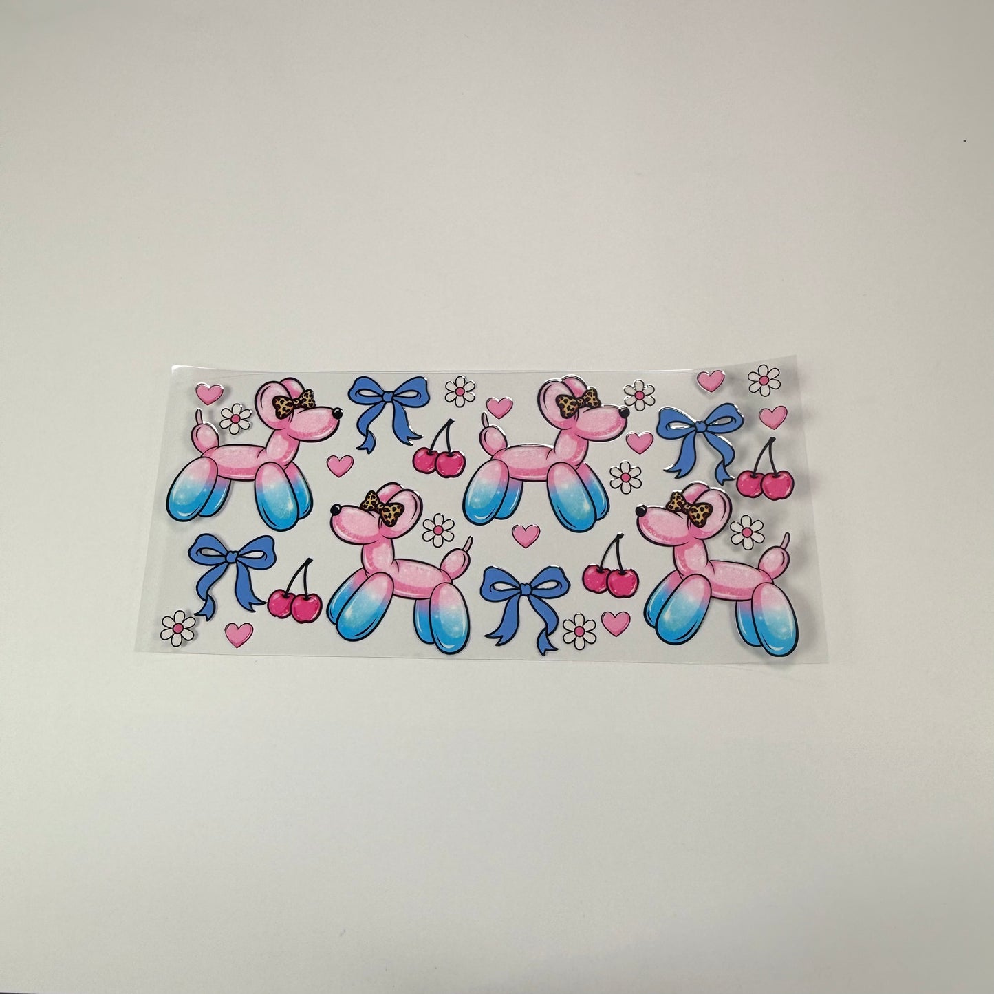 Pattern - Balloon Dog Blue & Pink - Wattsupcustoms