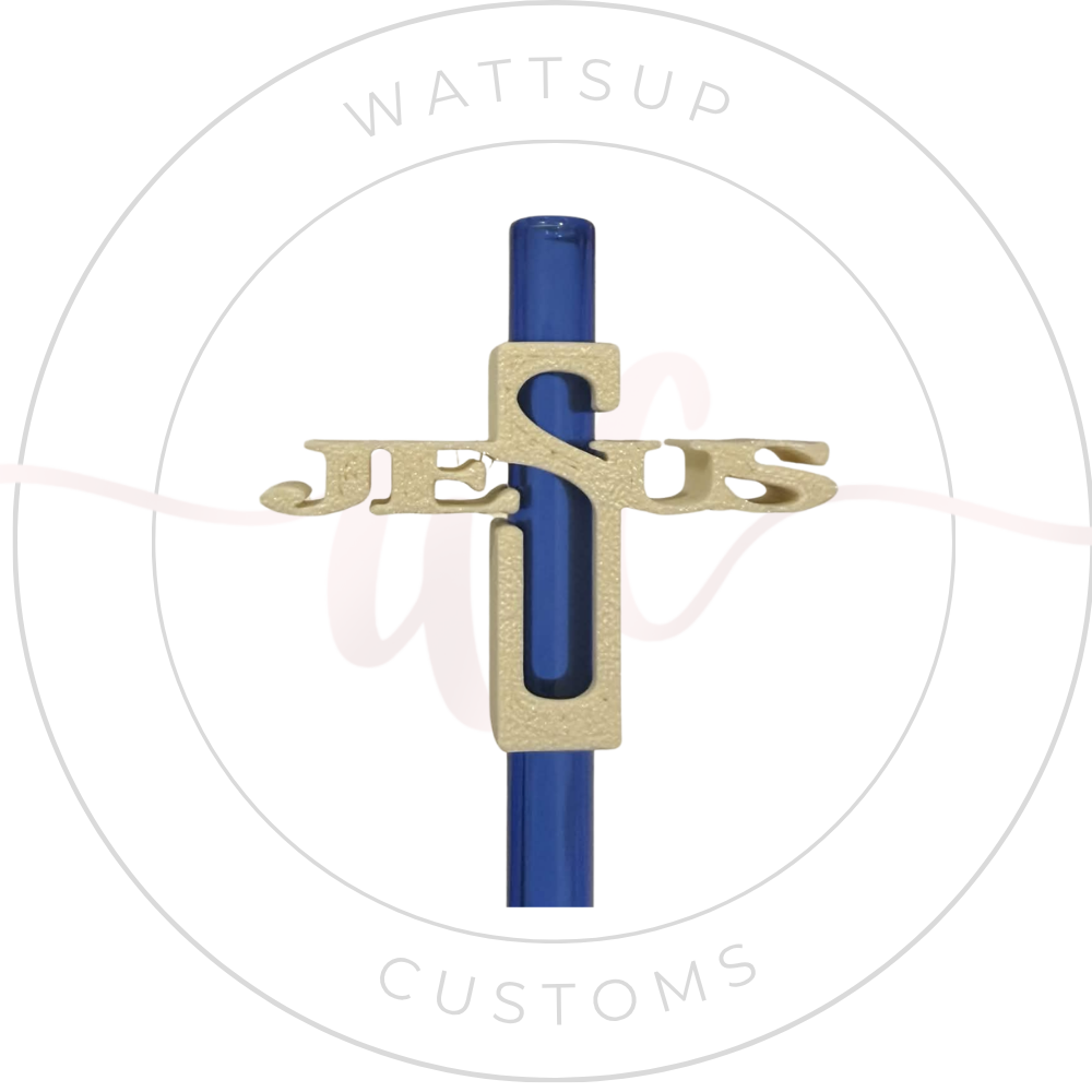 Cross Straw Charm - Wattsupcustoms