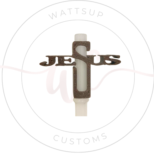 Cross Straw Topper