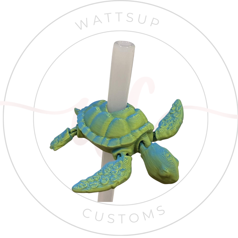 Sea Turtle Straw Charm