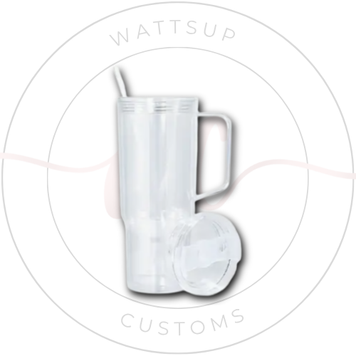 40oz Acrylic Tumbler Snow Globe with Handle