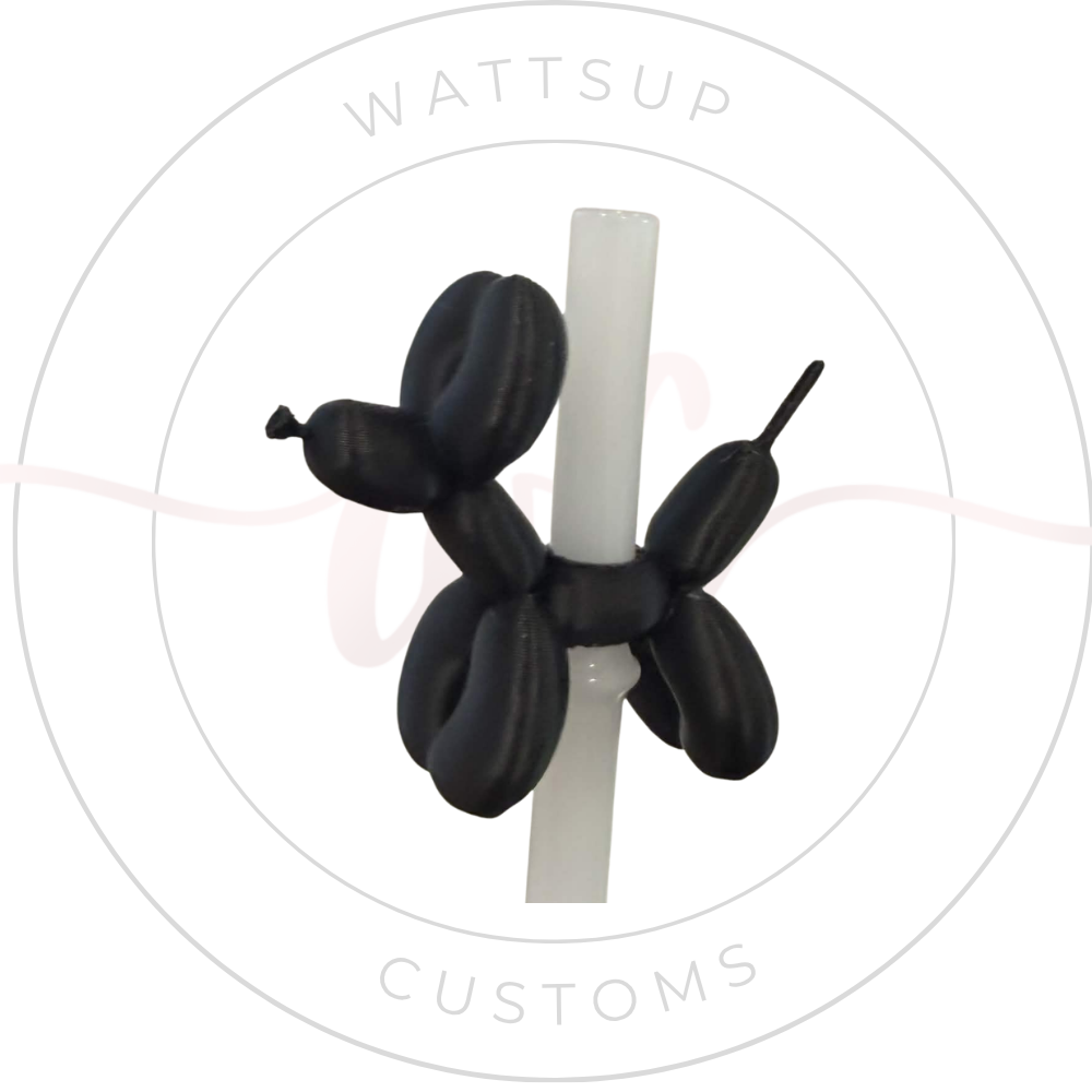 Balloon Dog Straw Charm - Wattsupcustoms