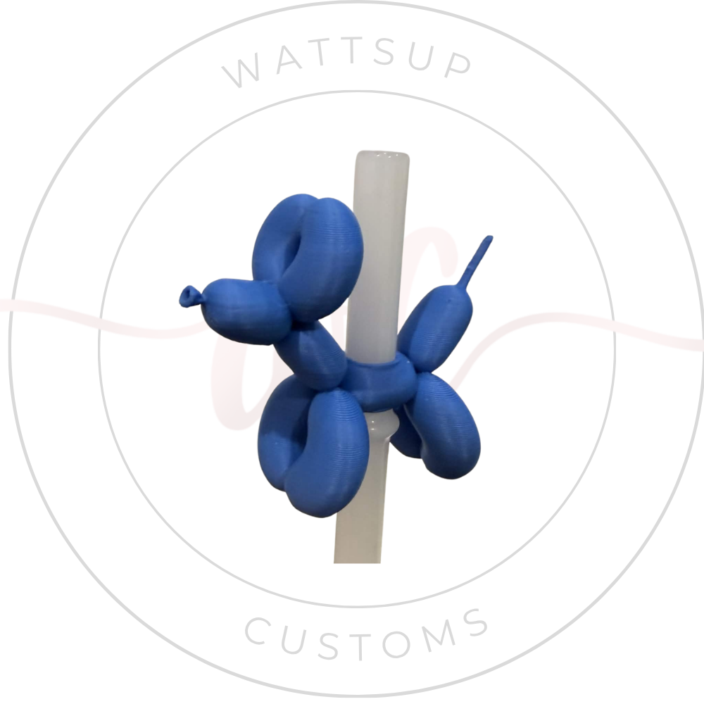 Balloon Dog Straw Charm - Wattsupcustoms