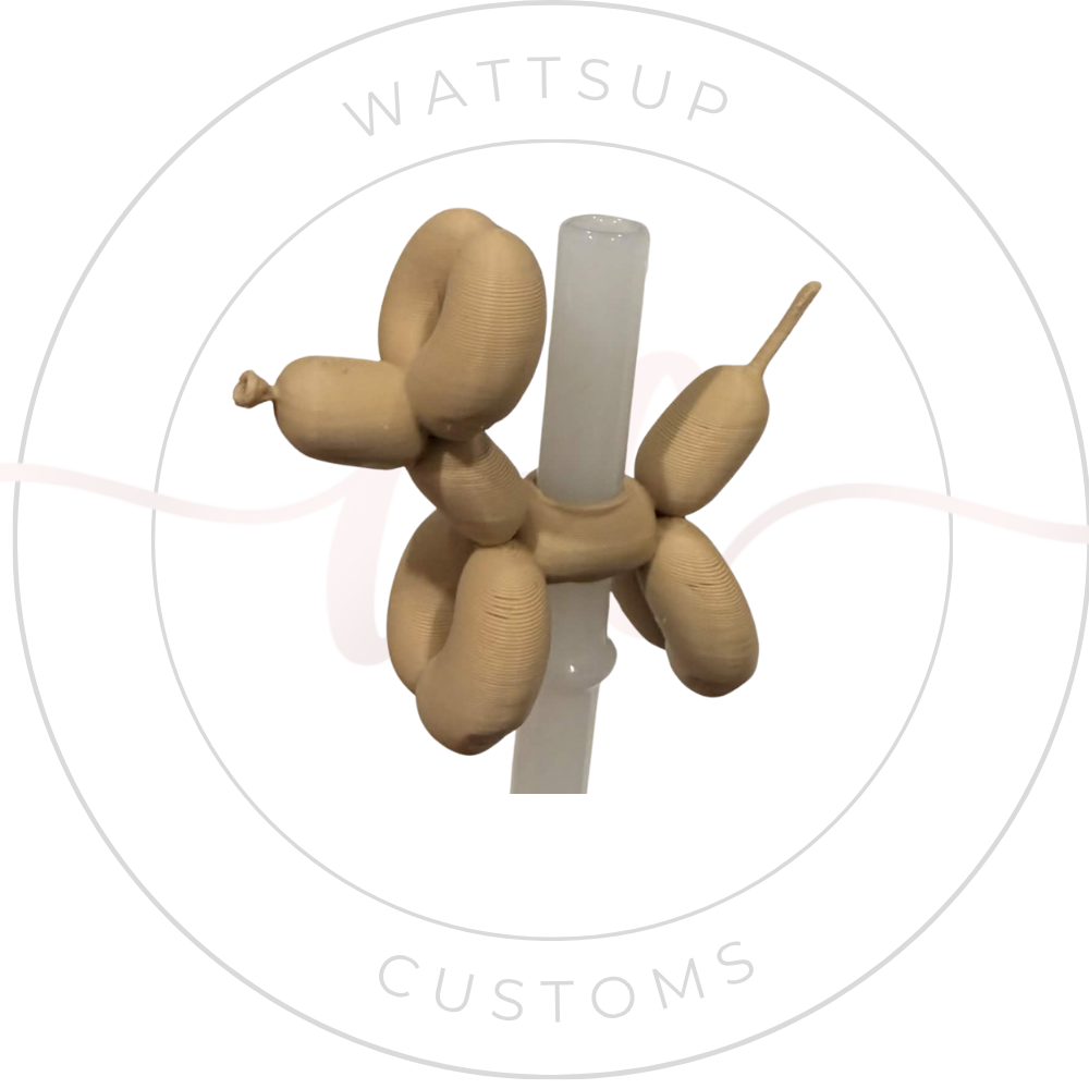 Balloon Dog Straw Charm - Wattsupcustoms
