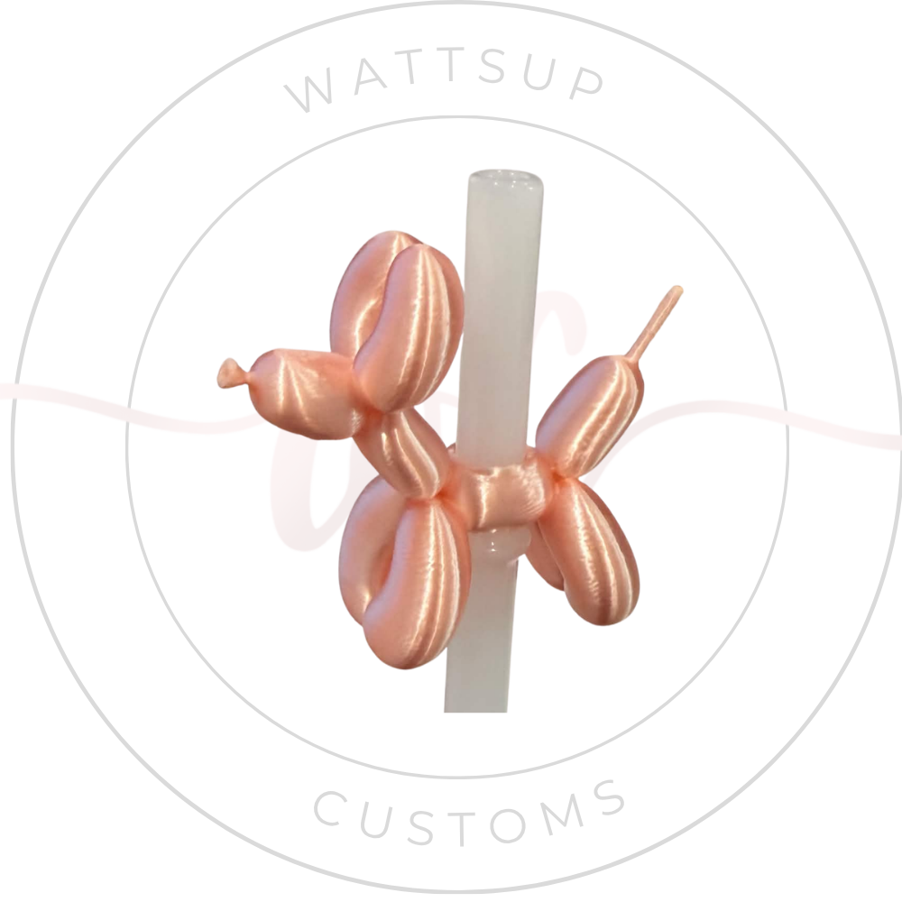 Balloon Dog Straw Charm - Wattsupcustoms
