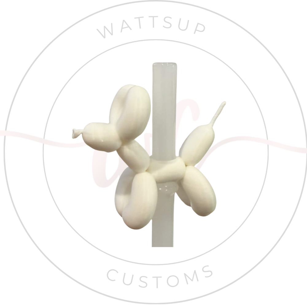 Balloon Dog Straw Charm - Wattsupcustoms
