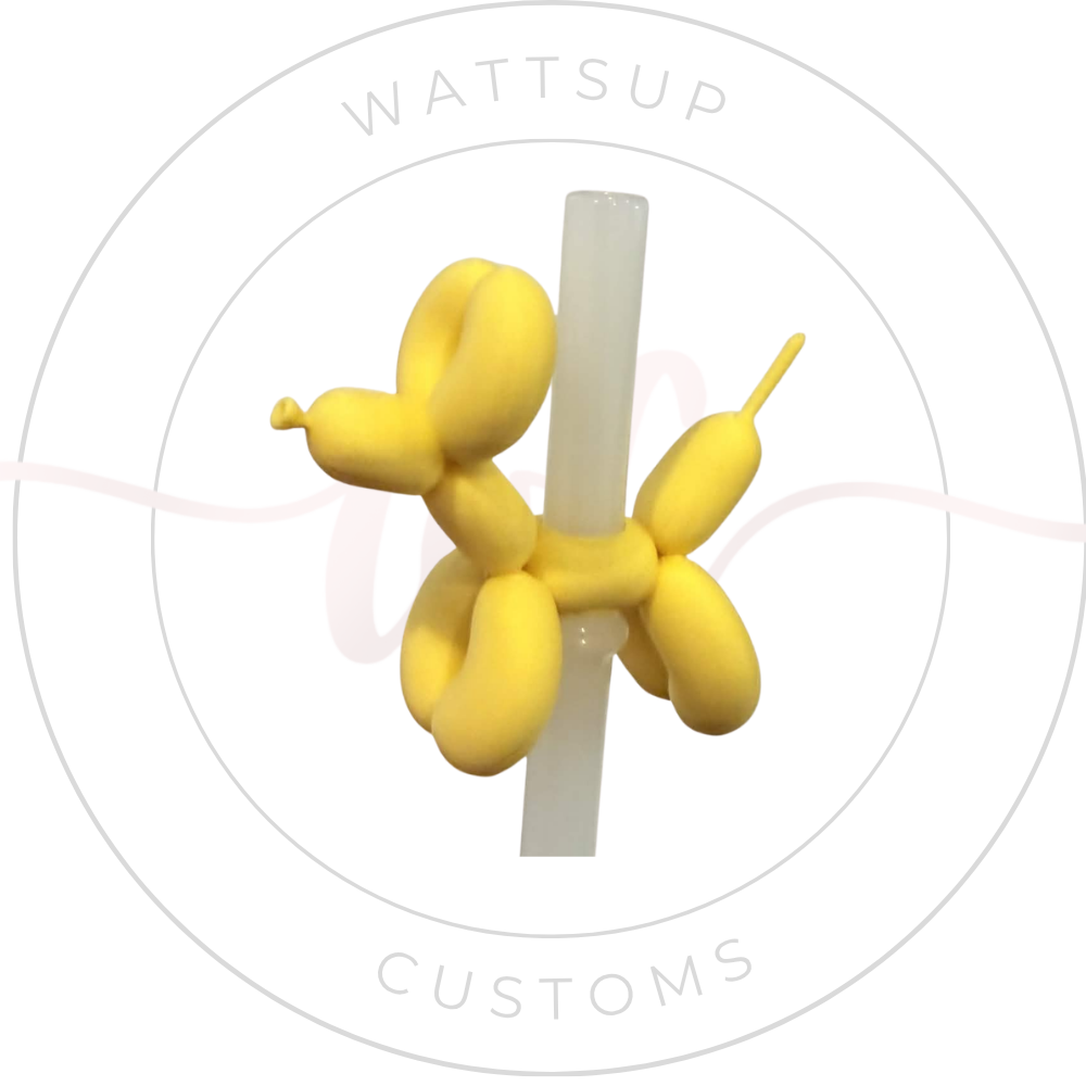 Balloon Dog Straw Charm - Wattsupcustoms