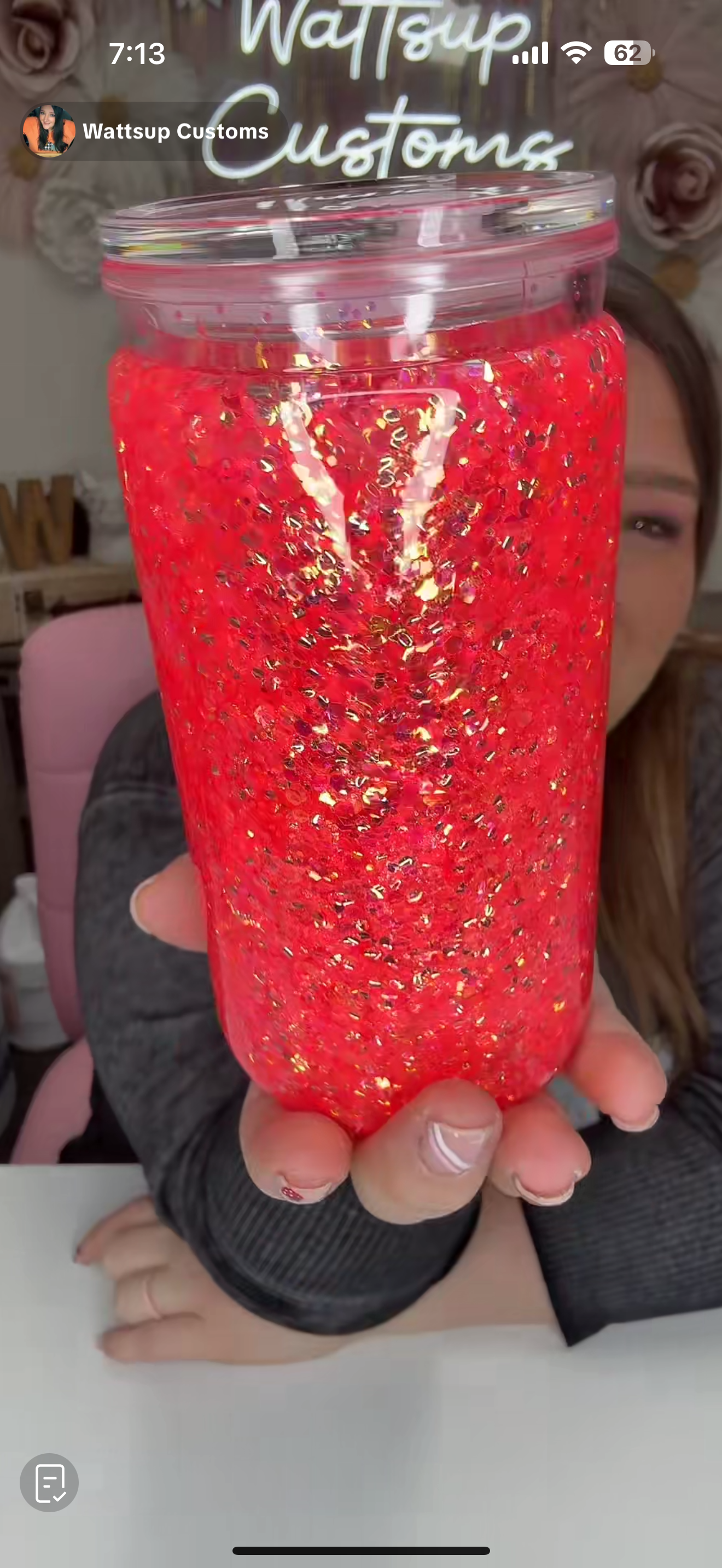 16oz Acrylic Slow Flow Tropicana and Flare pop
