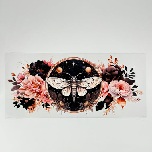 Moth with Flowers - Wattsupcustoms