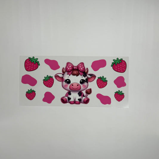 Calf and strawberries