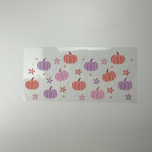 Pink, Purple, and Orange Pumpkins