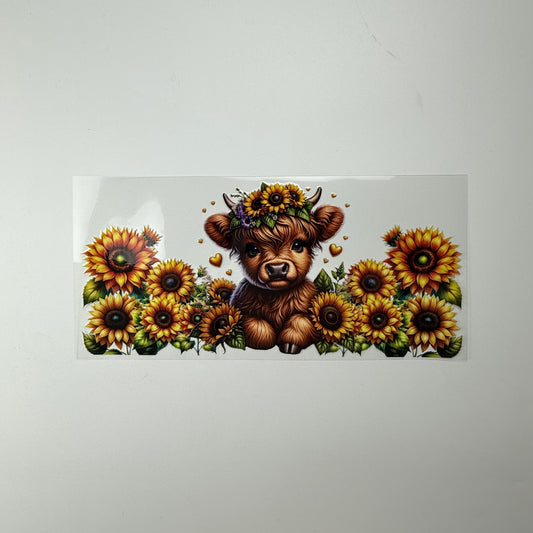Calf with Sunflowers
