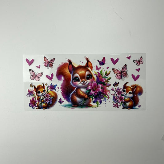 Squirrel and Butterflies