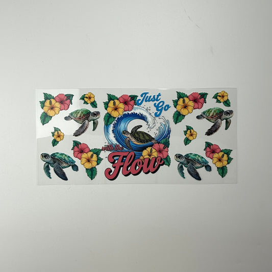 Sea Turtle and Flowers Quote