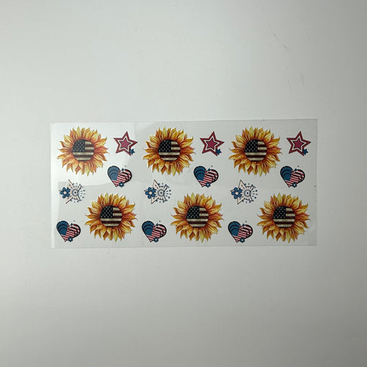 American Flag Sunflowers
