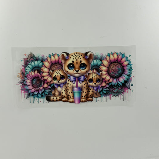 Cheetah Cubs Purple Bows
