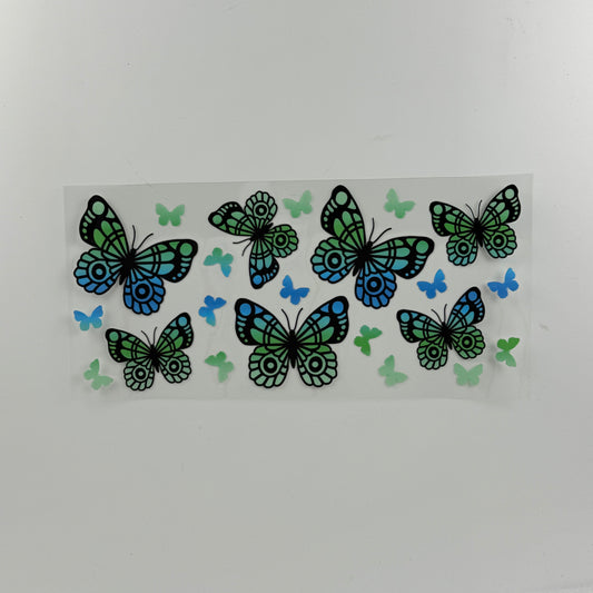 Blue and Green Butterflies
