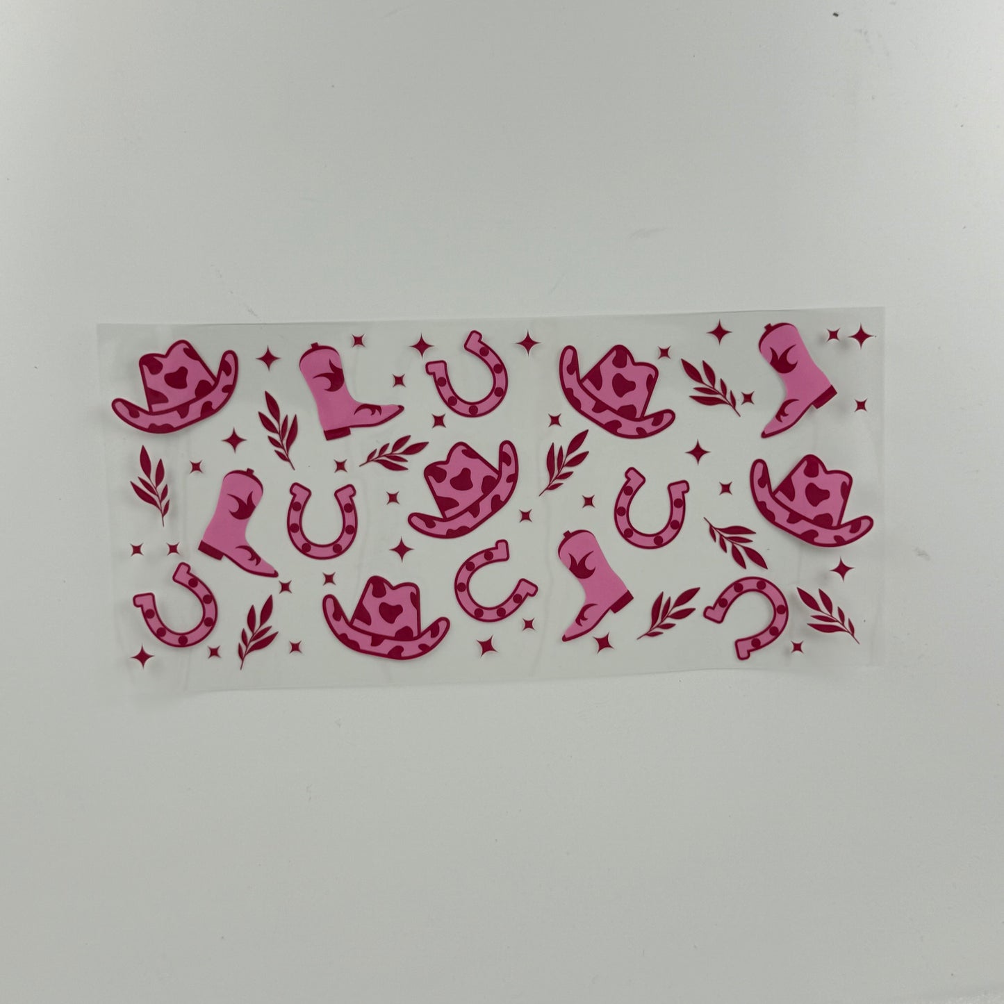 Pattern Pink Cowboy Hats & Boots