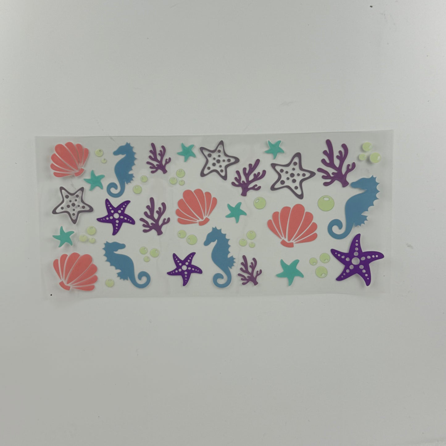 Pattern Sea Horse and Shells