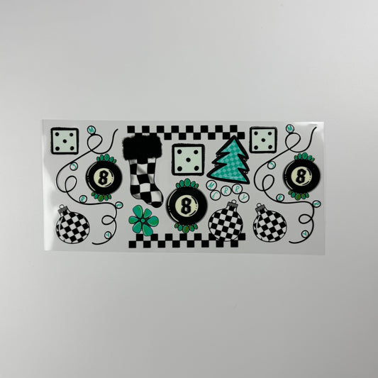 Christmas Eightball plaid pattern