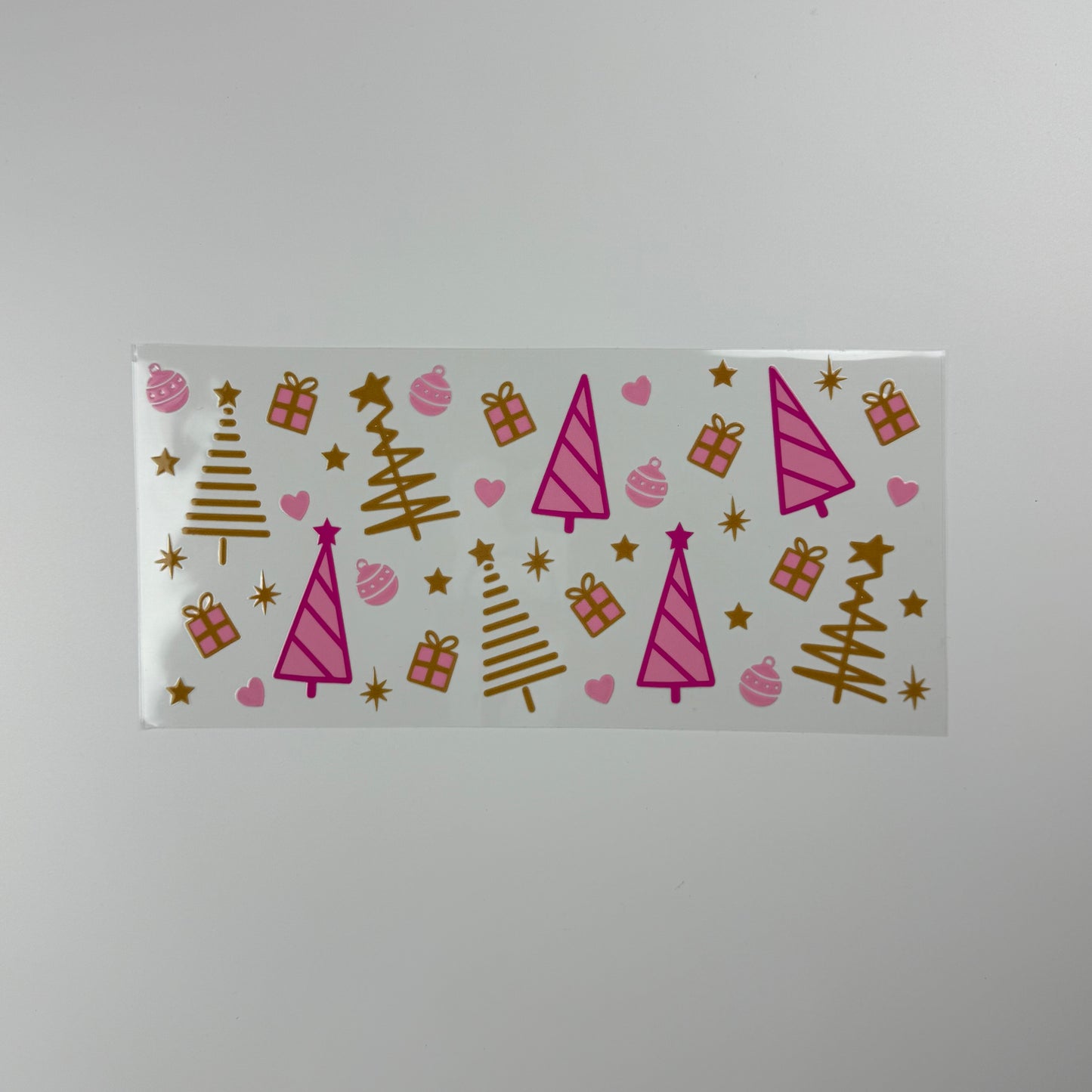 Christmas - Pink and Gold pattern