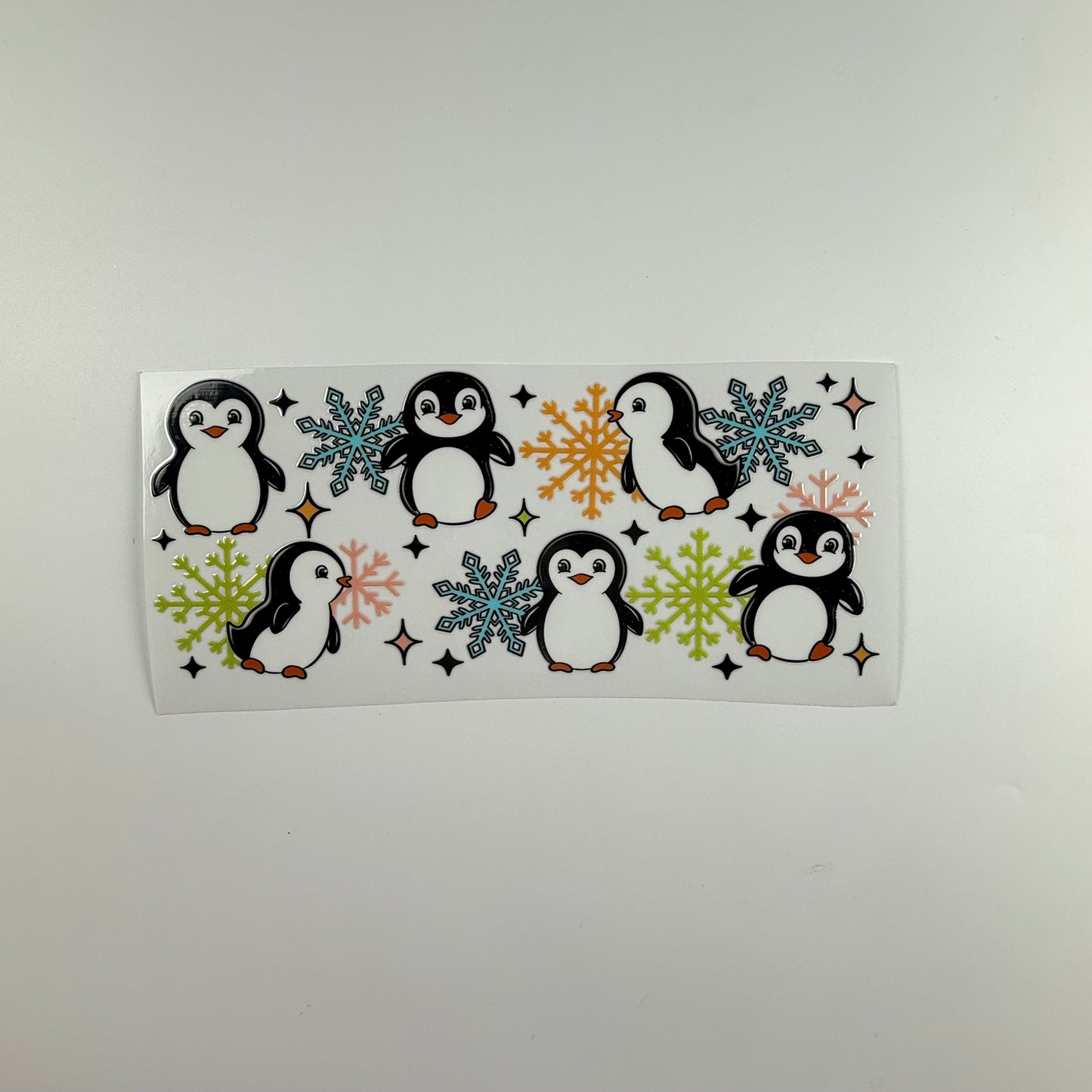 Christmas Penguins and Snowflakes