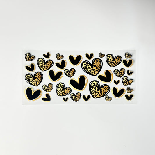 Black and Gold Hearts - Wattsupcustoms