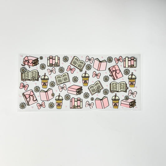 Pink Books Pattern - Wattsupcustoms