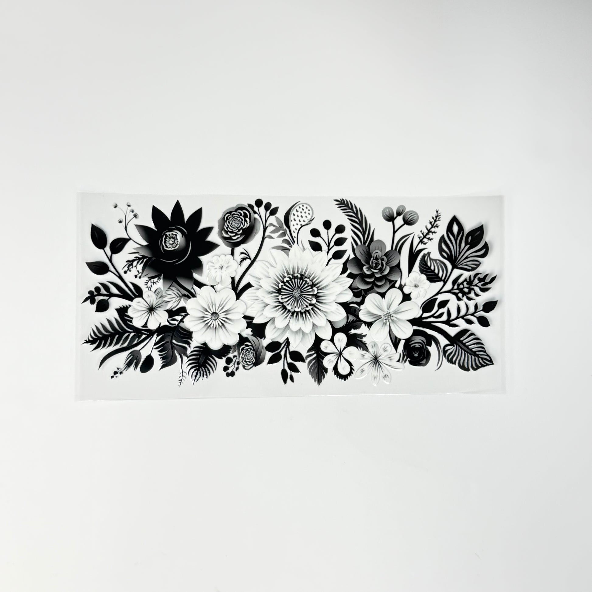 Black and White Flowers - Wattsupcustoms