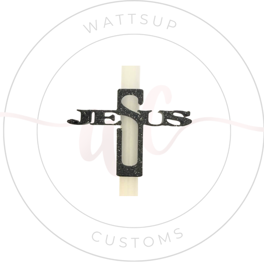 Cross Straw Topper