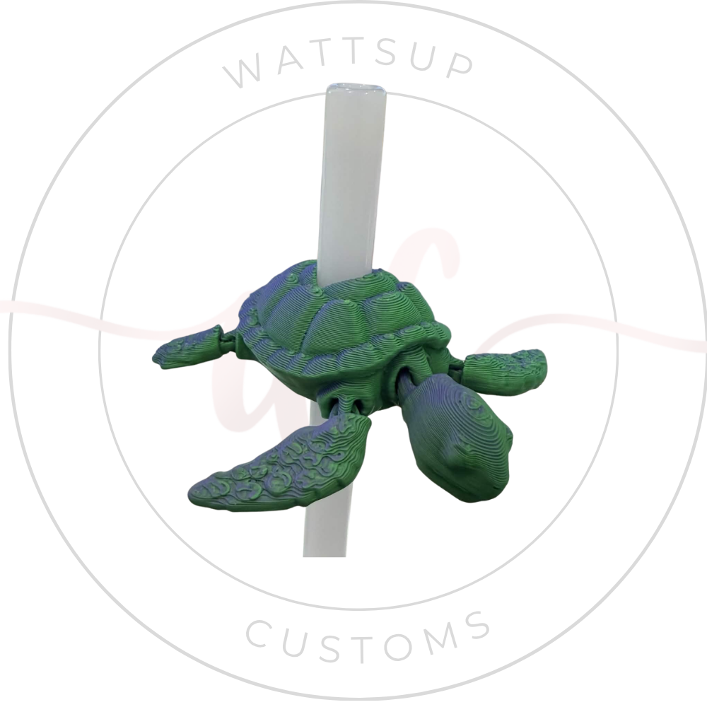 Sea Turtle Straw Charm